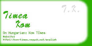 timea kom business card